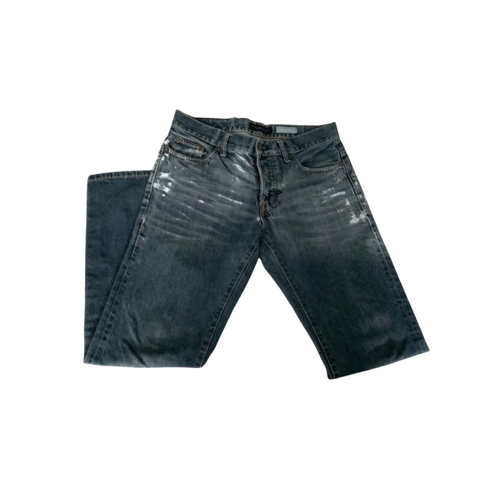 Aeropostale Black Acid Wash Straight Leg Jeans Size: 29